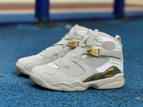 Air Jordan 8 "Champagne" White Gold High Top 832821-030