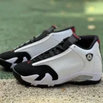 Air Jordan 14 "Black Toe" Black White Sneakers 487471-160