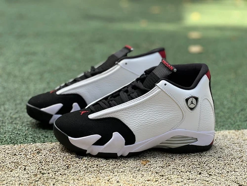 Air Jordan 14 "Black Toe" Black White Sneakers 487471-160