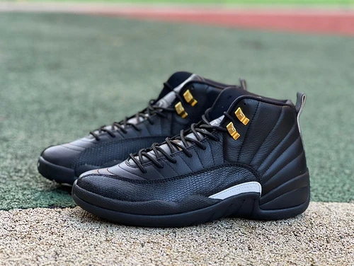 Air Jordan 12 "The Master" Black Gold Sneakers 130690-013