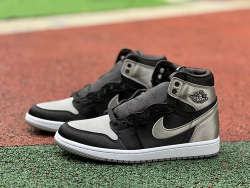 Air Jordan 1 High "Black Silver Silk" High-Top Retro Basketball Sneaker FD4810-010