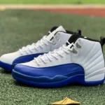 Air Jordan 12 "Blueberry" White Blue Sneakers CT8013-140