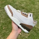 Air Jordan 3 "Palomino" White Brown Cracked Leather T1 Version