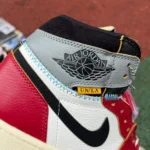 Fragment Design x Union LA x Air Jordan 1 High OG White Red Grey Sneakers HV8563-600