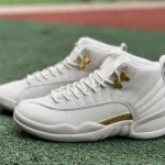 Air Jordan 12 "Phantom" White Gold Sneakers FD9101-007