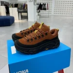 HOKA ONE ONE Tor Summit Low Hiking Shoes Black Brown 1147952-HBCK