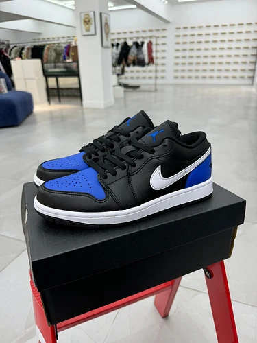 AJ1 Low Black Blue White 553558-042