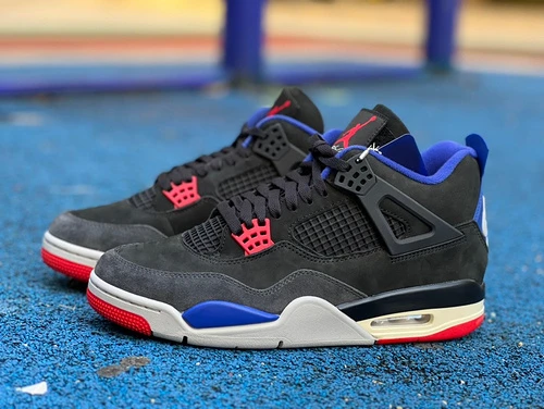 Air Jordan 4 Retro "Rare Air" Black Blue Red GX Edition FV5029-003