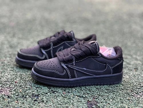 Travis Scott x Air Jordan 1 Low Black Kids DO5442-001