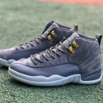 Air Jordan 12 "Dark Grey" Grey Suede Sneakers 130690-005