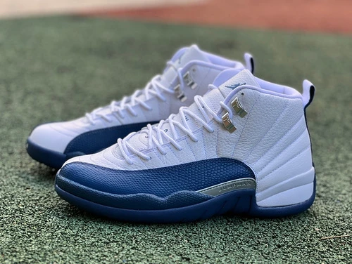 Air Jordan 12 "French Blue" White Blue Sneakers 153265-130690-113