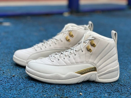 Air Jordan 12 "Phantom" White Gold Sneakers FD9101-007