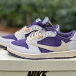 Travis Scott x Air Jordan 1 Low White Purple CQ4277-117