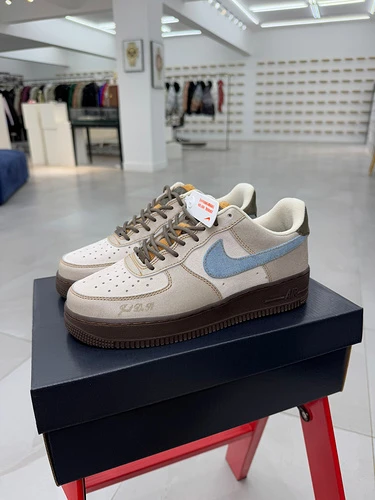 Nike Air Force 1 Blue Brown White HQ3458-142