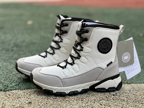 Goose Snow Boots Grey White