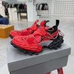 Balenciaga 18XL Hiking Boots Red Black