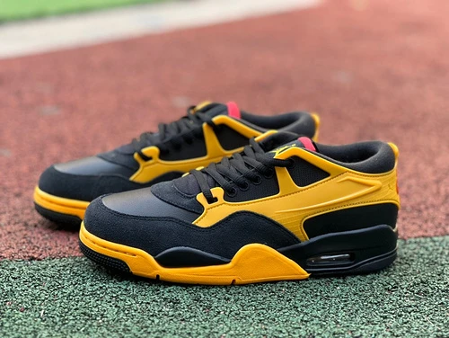 Air Jordan 4 RM "Black Yellow Red" AJ4 Low Top FQ7939-007