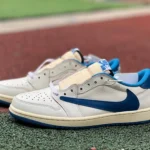 Travis Scott x Air Jordan 1 Low Lightning 2.0 White Blue DM7866-104