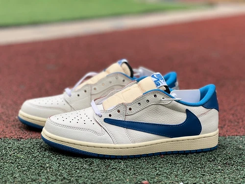 Travis Scott x Air Jordan 1 Low Lightning 2.0 White Blue DM7866-104