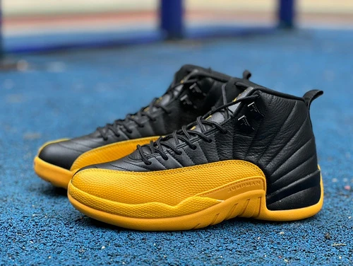 Air Jordan 12 "University Gold" Black Yellow Sneakers 130690-070