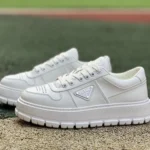 Prada White Leather Sneakers