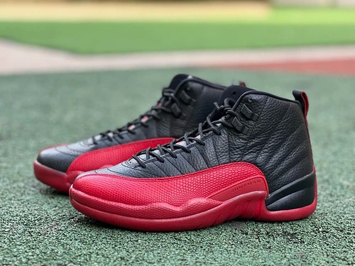 Air Jordan 12 "Flu Game" Black Red Sneakers CT8013-002