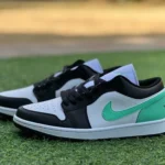 Air Jordan 1 Low Black White Mint Green 553558-131