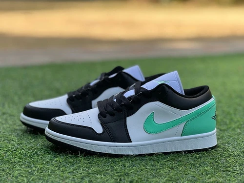 Air Jordan 1 Low Black White Mint Green 553558-131