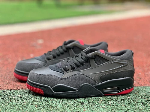 Air Jordan 4 RM "Black Red" AJ4 Low Top FQ7939-060