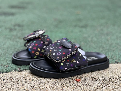 Takashi Murakami x LOUIS VUITTON Slides Black