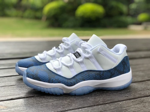 Air Jordan 11 Low "Blue Snakeskin" Blue Basketball Shoes CD6846-102