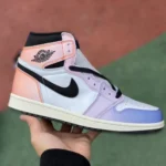 Air Jordan 1 High White Purple Sneakers DX0054-805
