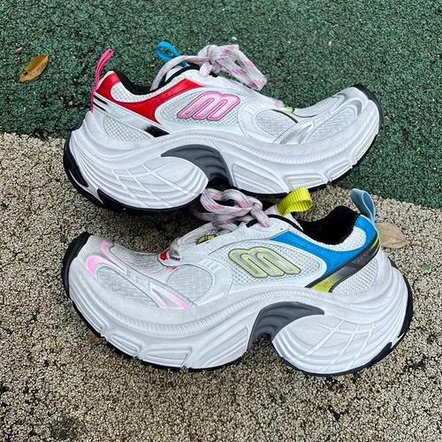 Balenciaga 6XL White Pink Blue Multi-Color Platform Sneakers s2 xa