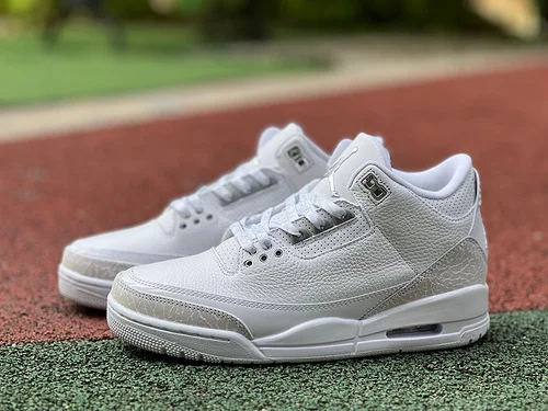 RN Pure Original AJ3 White Cat Pure White Sneakers CT8532-111