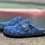 路易威登 LV 半拖鞋蓝色舒适牛仔拖鞋