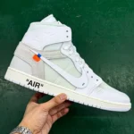 LJR版 AJ1 OFF-WHITE 欧洲限定白色运动鞋 AA3384-101