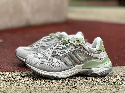 GUCCI 圆头抽绳 2.0 灰绿休闲鞋