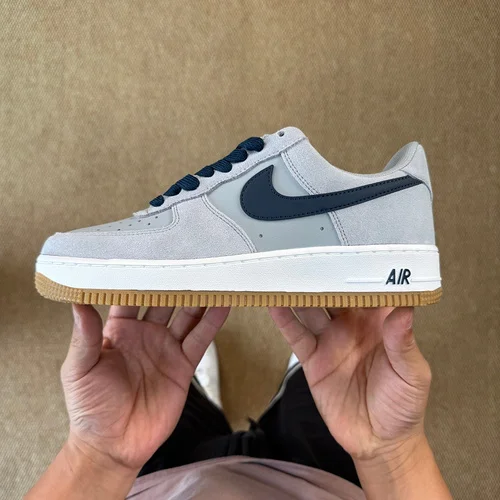 3A 正版 Air Force 1 AF1 麂皮灰蓝运动鞋 IB6388-003
