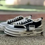xVESSEL 双面标志厚底运动鞋 黑白
