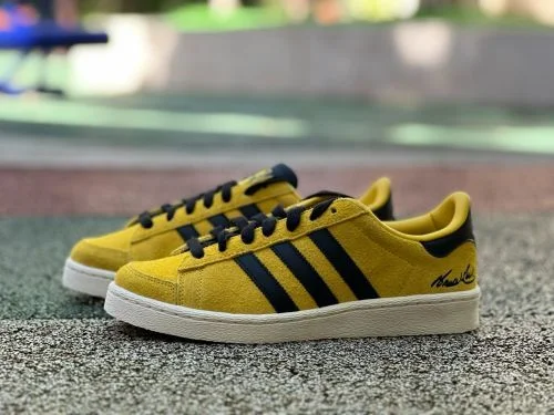 正版 Bruce Lee x Adidas JABBAR 黄色运动鞋