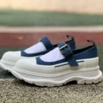 Alexander McQueen Thread Slick Mary Jane 鞋 白蓝