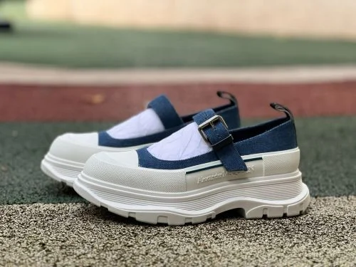 Alexander McQueen Thread Slick Mary Jane 鞋 白蓝