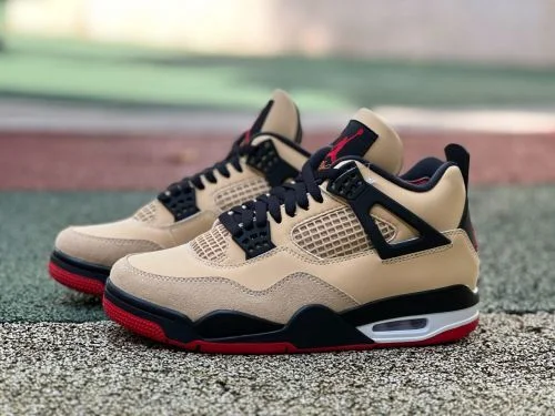 OG 正版 AJ4“披萨”米黄黑红运动鞋 IH2094-200