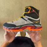 正版 HOKA ONE ONE 超高帮黑灰红越野跑鞋 1129958/BCPPP