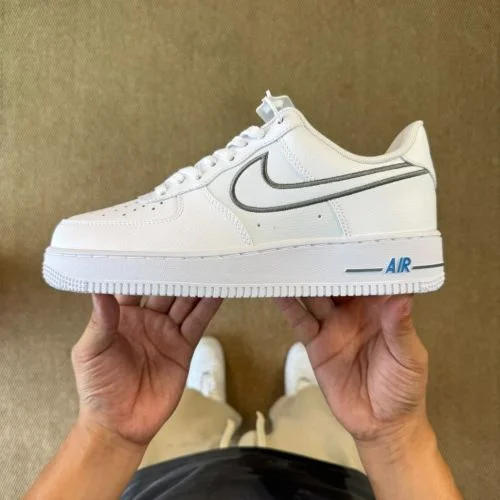 3A 正版 Air Force 1 AF1 拼接白灰运动鞋 IB7677-100