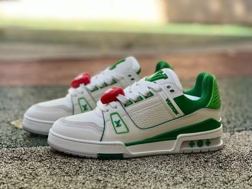 路易威登 Trainer LV 白绿训练鞋