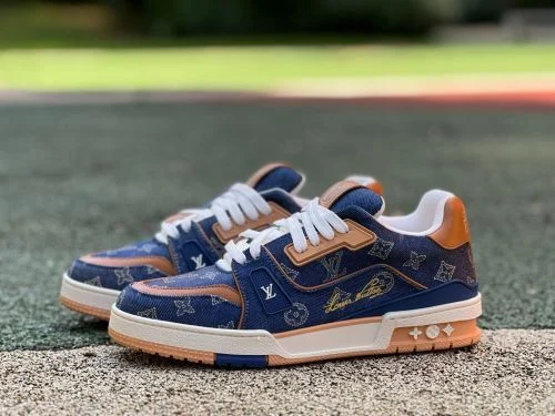 路易威登 Trainer 蓝棕训练鞋