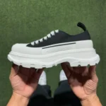 Alexander McQueen 厚底帆布鞋 低帮黑白