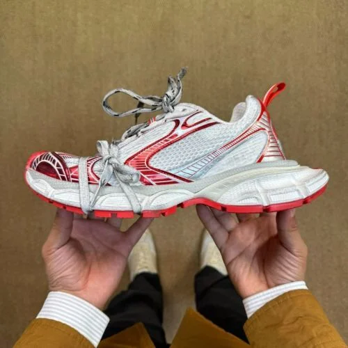 巴黎世家 3XL 白红运动鞋