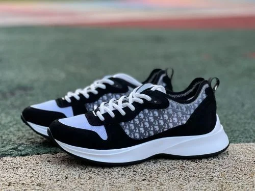 迪奥 B25 Oblique Runner 黑白低帮运动鞋